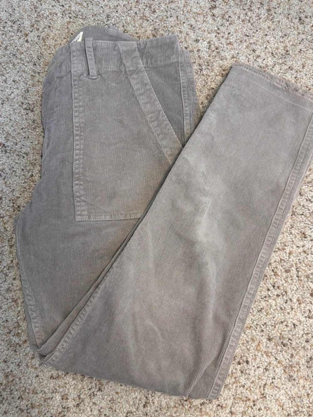 Nili Lotan Straight-Leg Corduroy Pants in Taupe